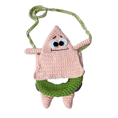 Finished cartoon handmade bags, new hand-knitted bags, women’s crossbody bags, woolen crochet bags, gifts for besties and girlfriends