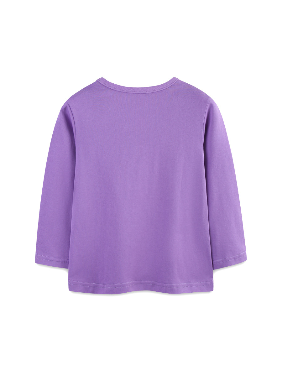 Camiseta de manga larga para niñas, diseño de dibujos animados de otoño, cuello redondo, tejido de algodón, jersey para bebé, suministro transfronterizo. image 4
