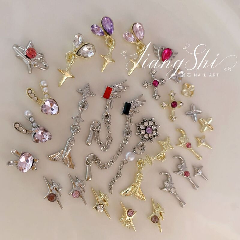 Internet Popular New Japanese and Korean Style Beautiful Girl Love Jewelry Nail Super Fairy Mermaid Pendant Alloy Nail Decoration