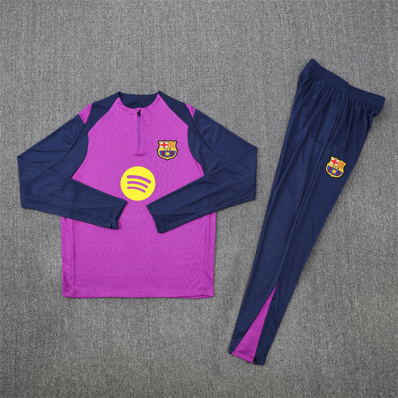 Barça camiseta de entrenamiento de fútbol adulto hombre niño juego de invierno Barça juego de manga larga número de impresión