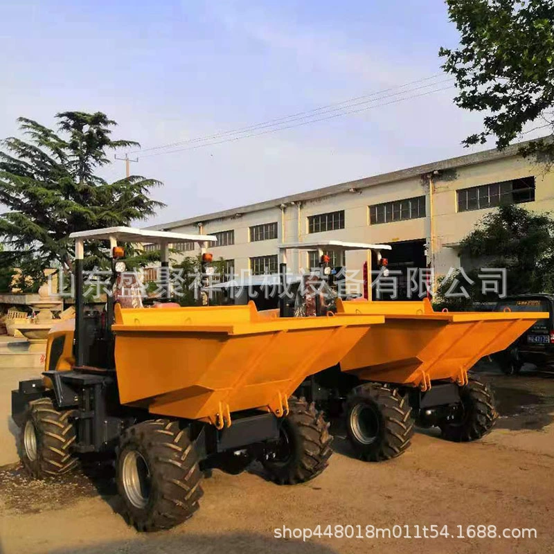 Инженерный гидравлический привод строительный транспортный малый четырехколесный самосвал дизельный с передней разгрузкой