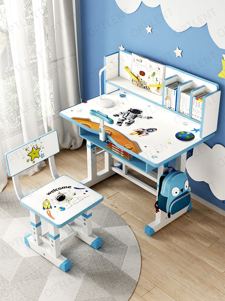 Children's Study Table Can Be Lifted and Lowered for Primary School Students' Homework Desk Writing Desk Table and Chair Set Boys and Girls Desks and Chairs