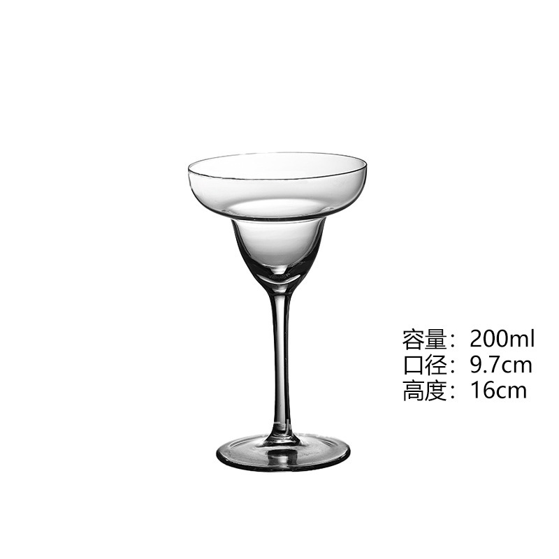 Copa de cóctel Copa Margaret Copa Martini Vaso de vino de vidrio al por mayor transfronterizo Copa especial de bar Lujo ligero