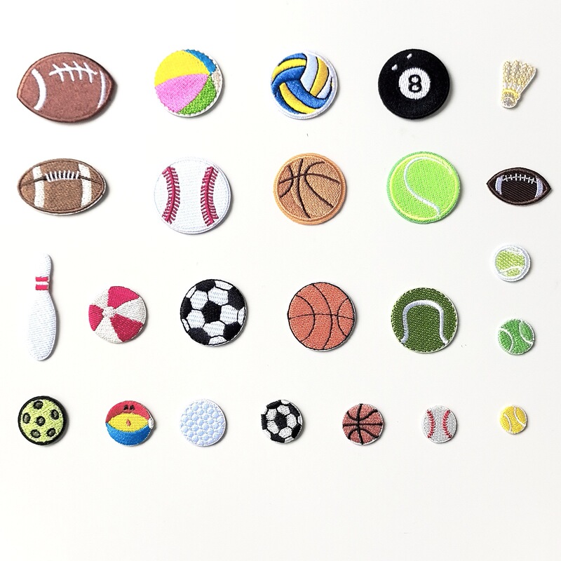Flower ball embroidery small size variety of sports ball embroidery patch hot melt adhesive football clothes decorative socks patch Flower ball embroidery small size variety of sports ball embroidery patch hot melt adhesive football clothes decorative socks patch