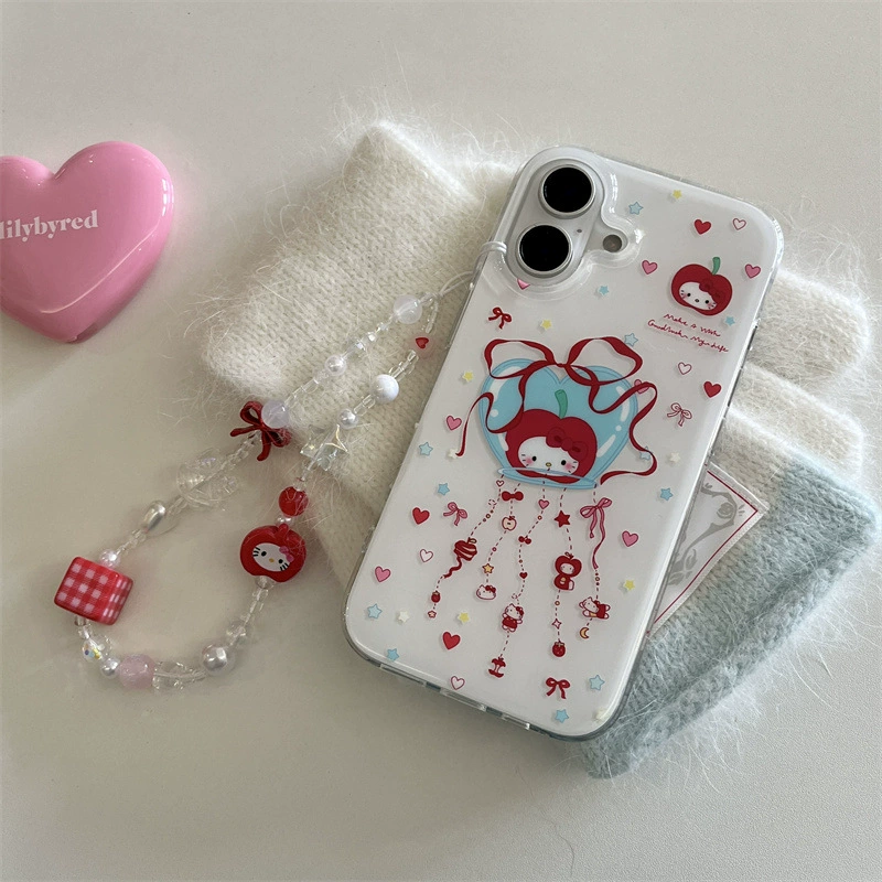 Apple, Hello Kitty, совместимый iPhone 15, чехол для телефона, цепочка, iphone, 15promax
