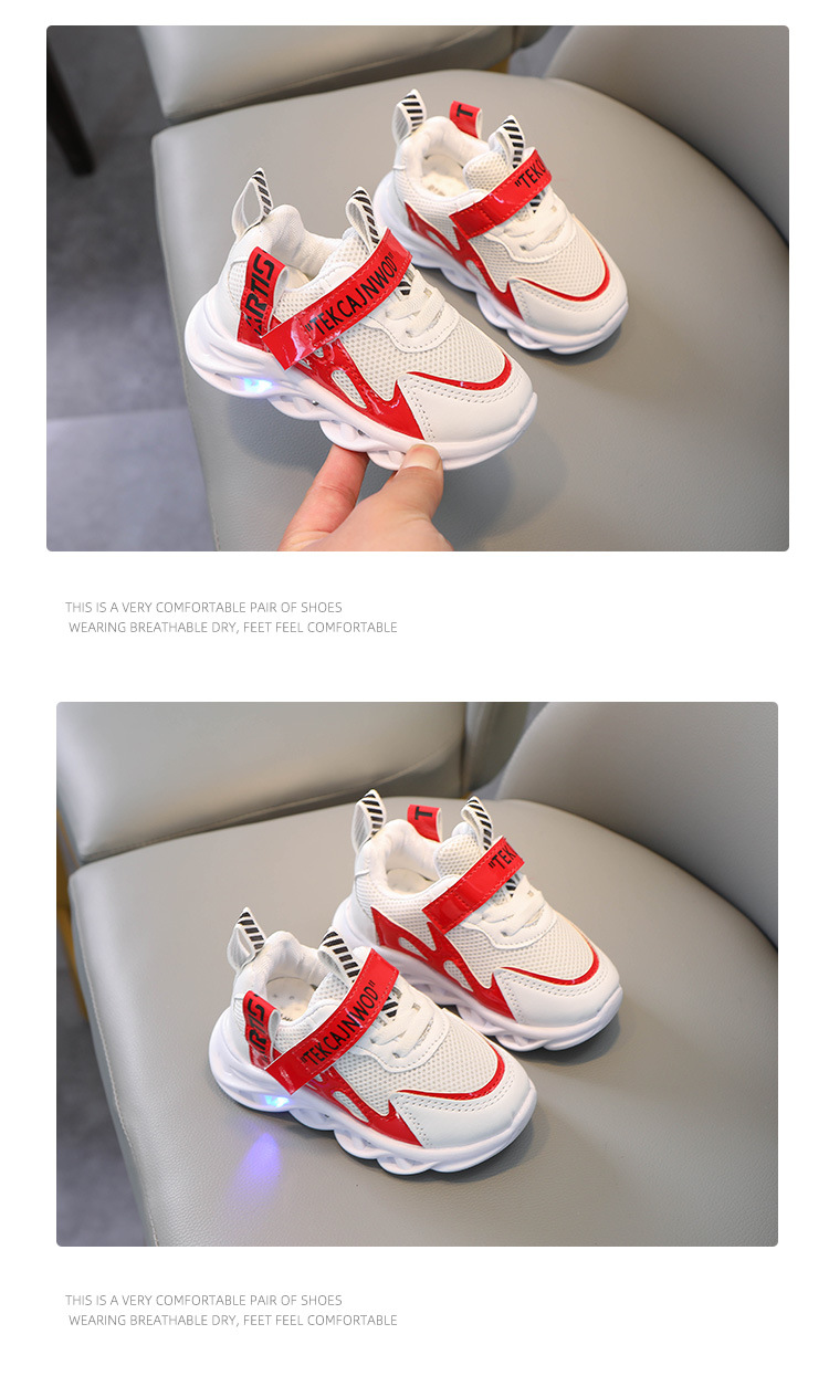 Led sneakers voor meisjes met ademende mesh stof_voghion.com