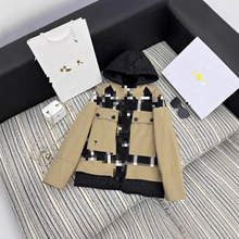 南油女装新款D家秋冬外套翻领连帽两件套可拆卸款风衣马甲