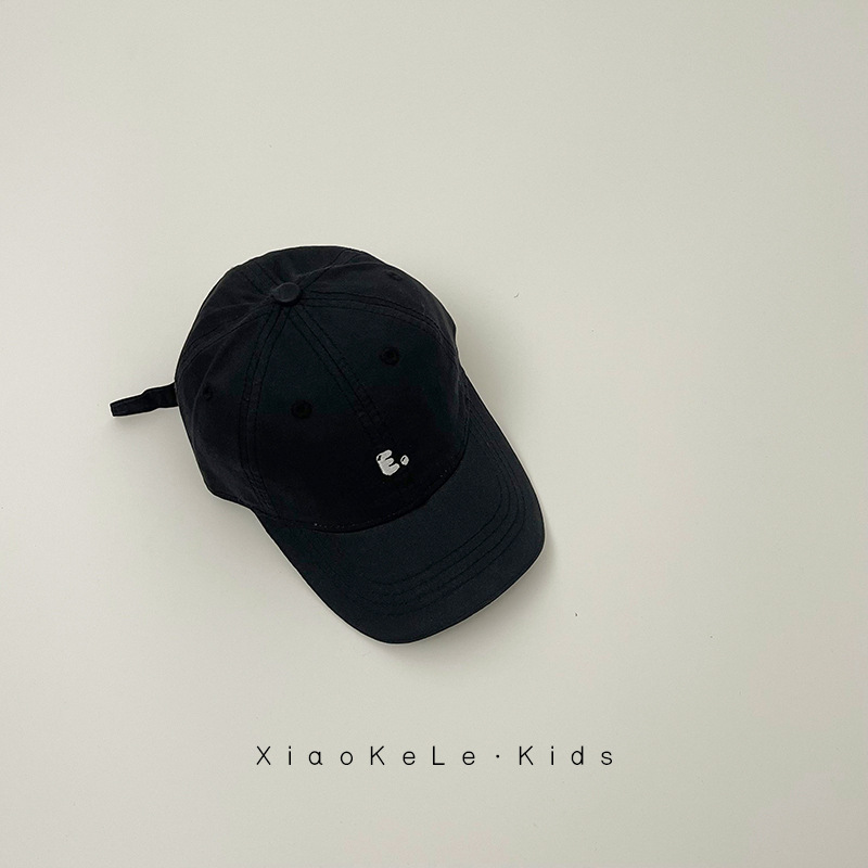 ins sombrero para niños bordado coreano sombrero de béisbol primavera y otoño 2 años de niño sombrero de lengua de pato niñas estilo extranjero moda versátil