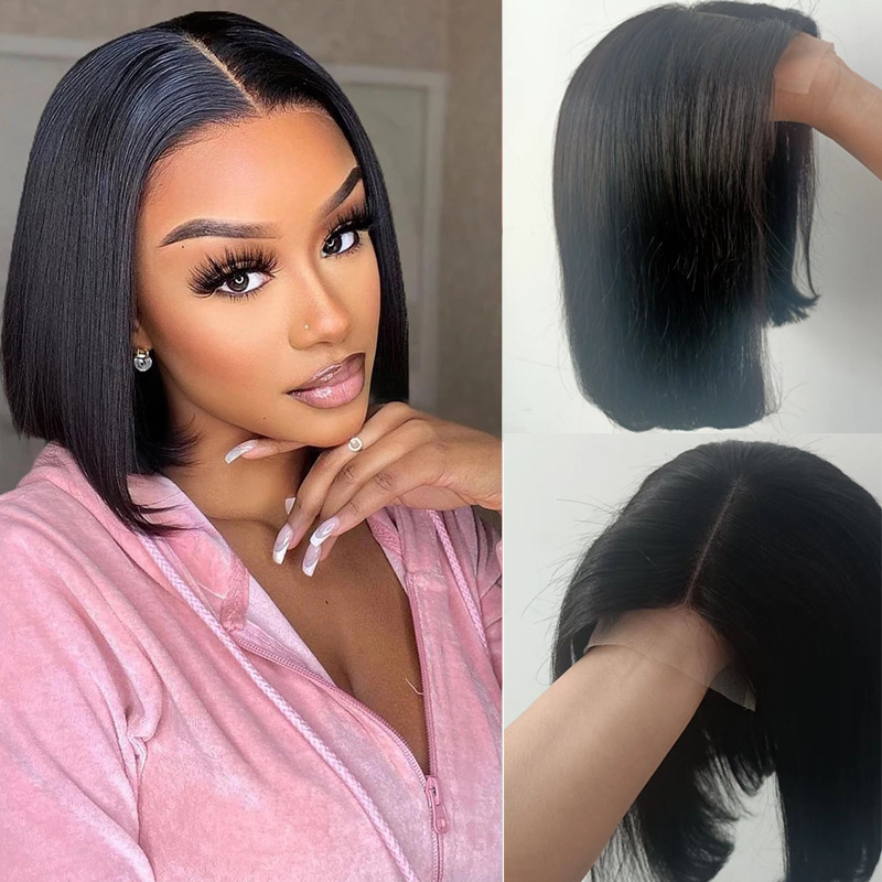 13x4frontal bob Lace closure wigs front Lace real wig women's short hair set