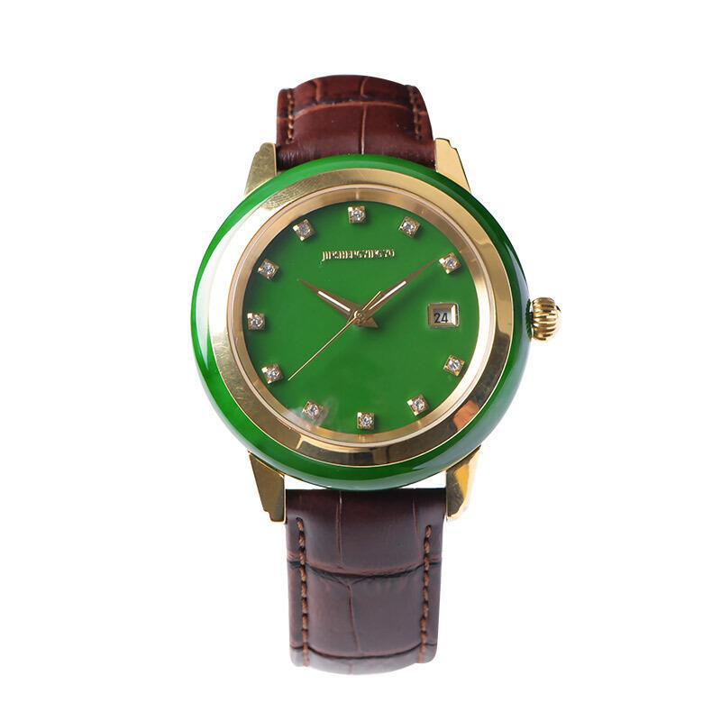 Hetian Jade Watch, Fully Automatic Mechanical Jade Calendar Business Jade Men's Watch, Quartz, Various Large Dials