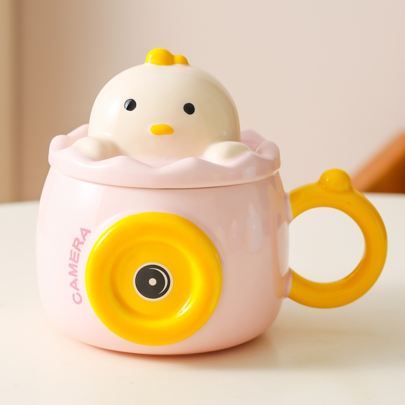 Personalidad creativa de dibujos animados de cerámica taza de oficina regalo taza de café casera taza de agua taza de desayuno pareja