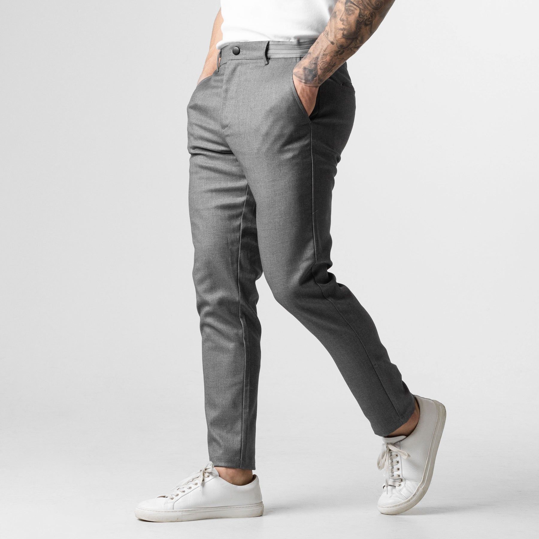 Pantaloni casual uomo in cotone traspirante stile business_voghion.com