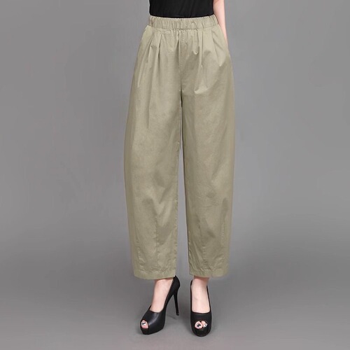 2026 new summer Harlan thin pants, women's croissants, loose large-size casual pants, radish and skinny casual pants