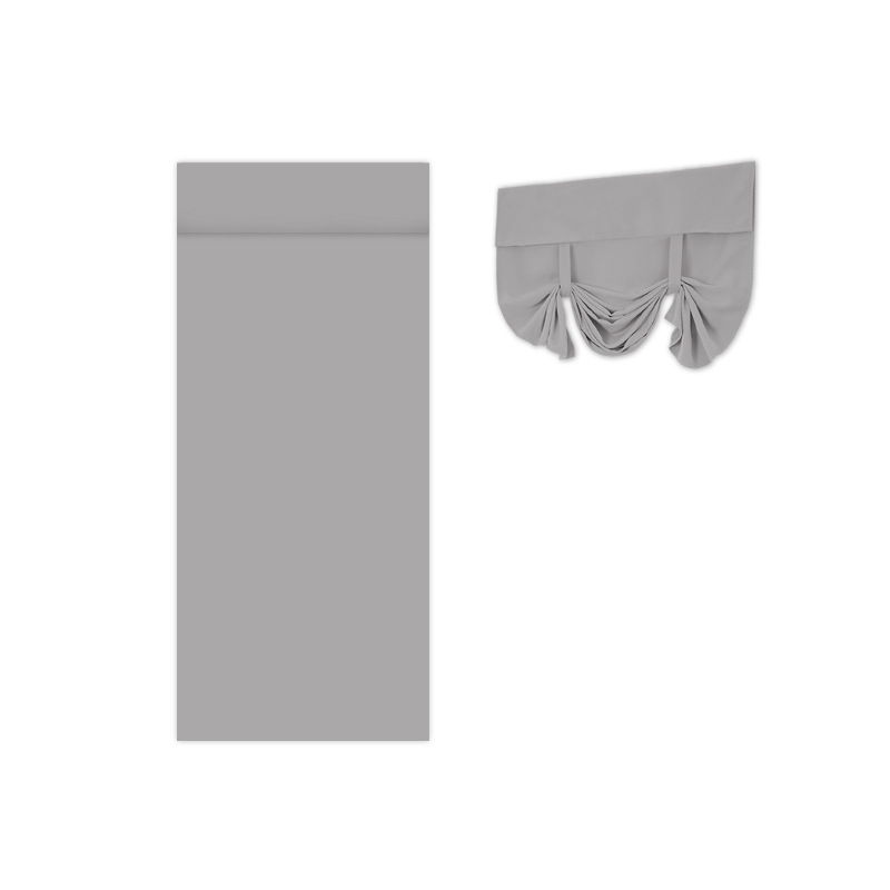 Cortinas terminadas, cortinas para puertas de alta precisión, cortinas opacas de color sólido, persianas romanas con velcro_voghion.com