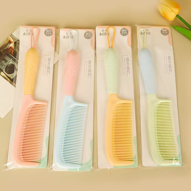 Nuevo paquete de impresión de cuerda de colgante independiente de trigo rollo de peinado de plástico peinado de belleza tienda de dos yuanes asequible