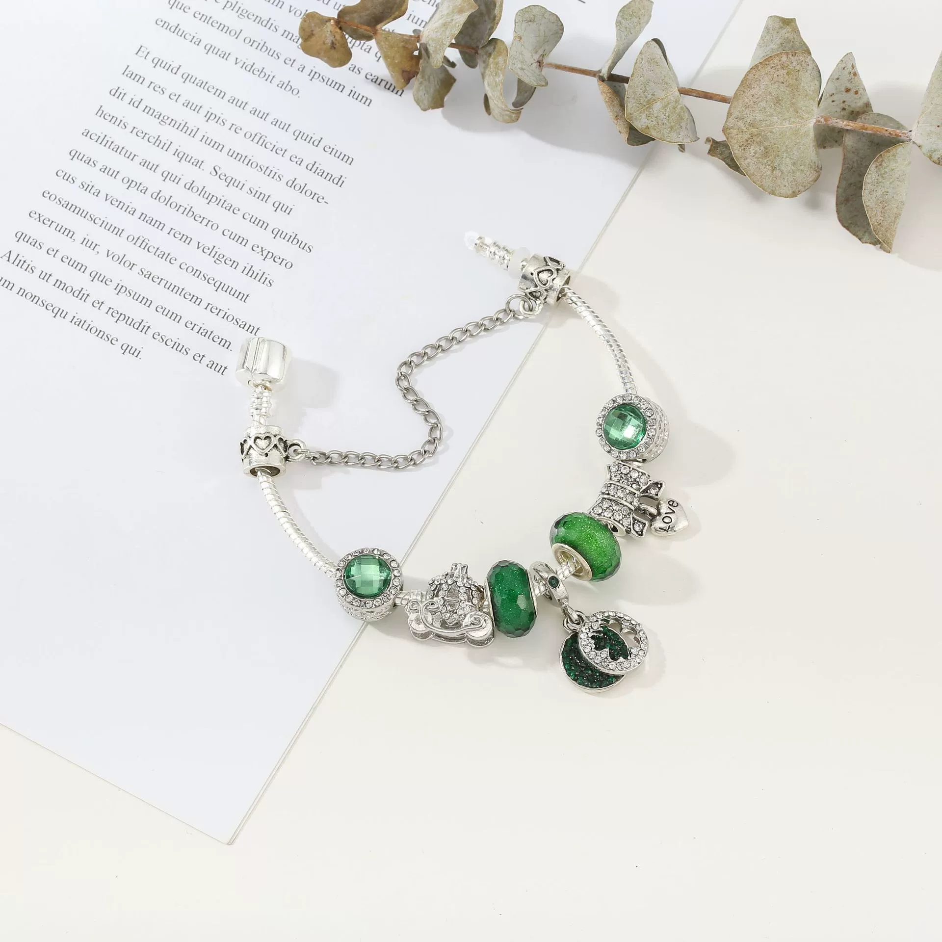 Beaded bracelet, pendant, chain, DIY, Birthday gift