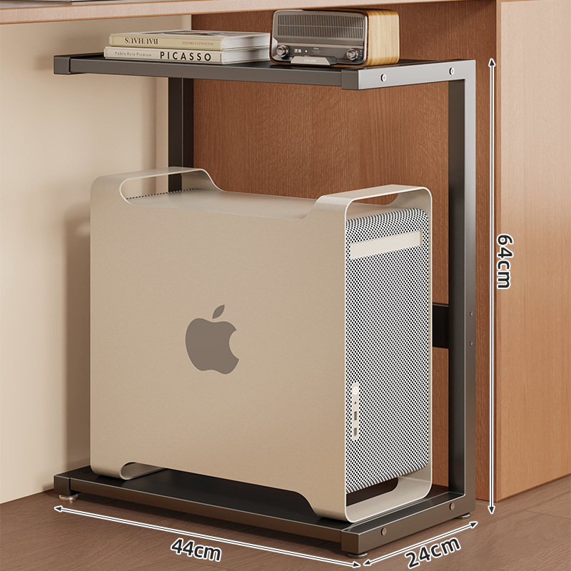 Soporte de Suelo para CPU de Acero y Madera para Oficina y Hogar