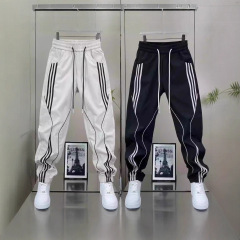 秋季男士休闲裤松紧腰小束脚哈伦裤纯色百搭时尚外出运动哈伦裤