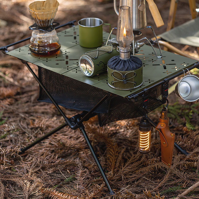Outdoor Folding Tactical Table Lightweight Small Tea Table IGT Lightweight Small Folding Aluminum Table Camping Table Self-driving