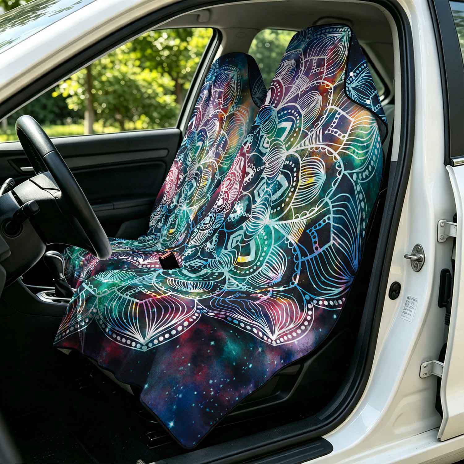 2-piece dual-use car seat cover, ultra-fine fiber, can be used as a beach towel, printed car protective seat cover 6