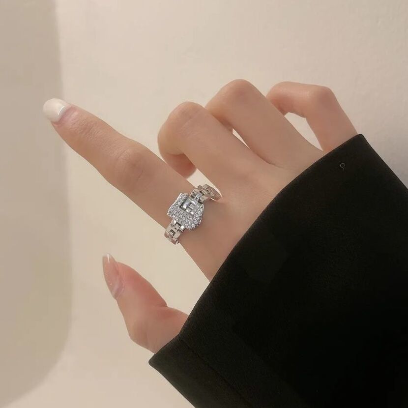 Fashion Snake Copper Plating Zircon Rings