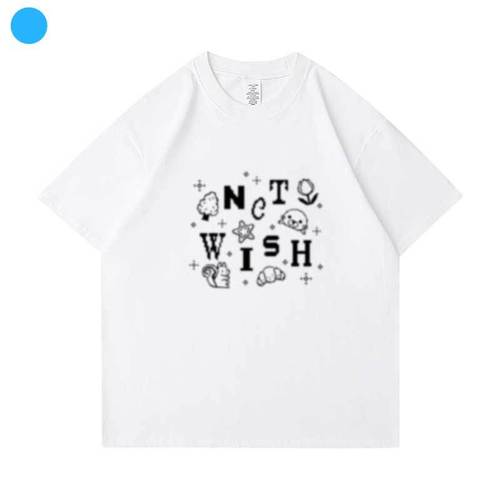 NCT WISH Asia Tour Concert LOGin merchandise same-style clothing short-sleeved T-shirt loose-fit pure cotton base shirt