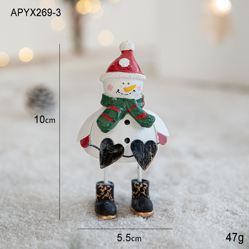 Blanco de pie muñeco de nieve de Navidad