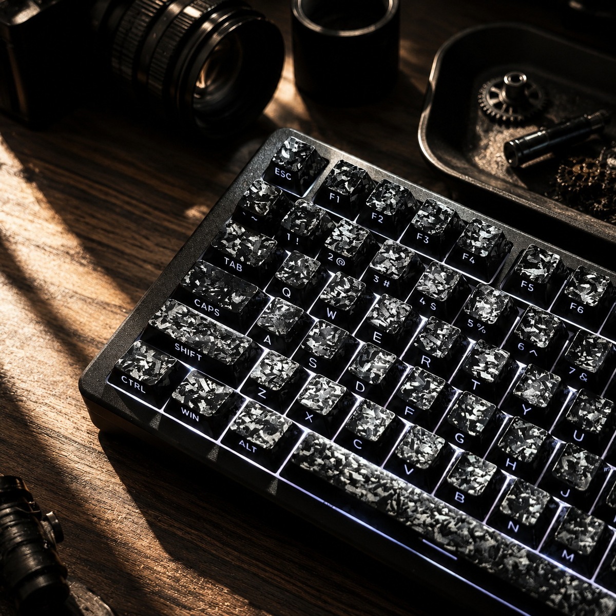 侧刻PC/PBT键帽产品展示图