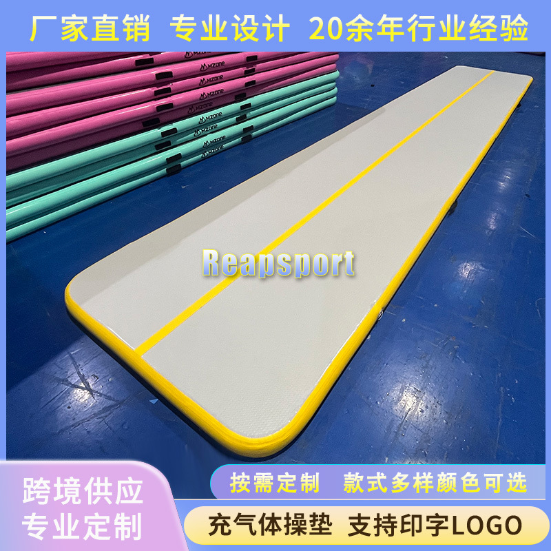 Thickened Inflatable Taekwondo Mat Martial Arts Judo Dance Back Somersault Air Cushion Brushed Inflatable Gymnastics Mat Manufacturer