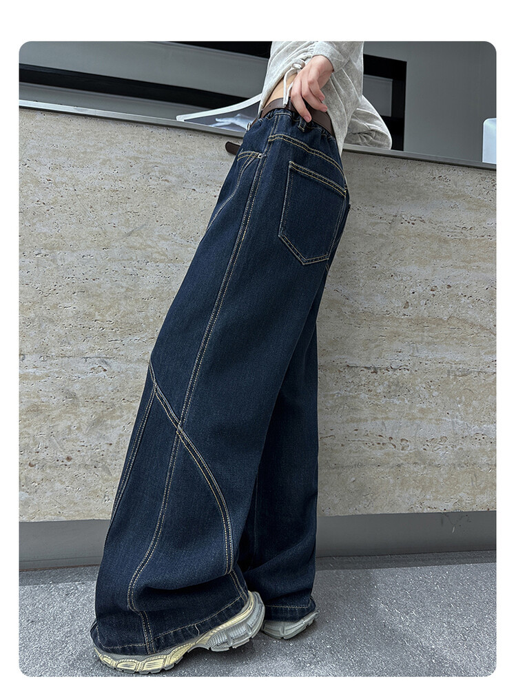 24165 Jeans White Gray Top Rabbit Fur Spring And Autumn New Children's Miscellaneous European And American Jeans_voghion.com