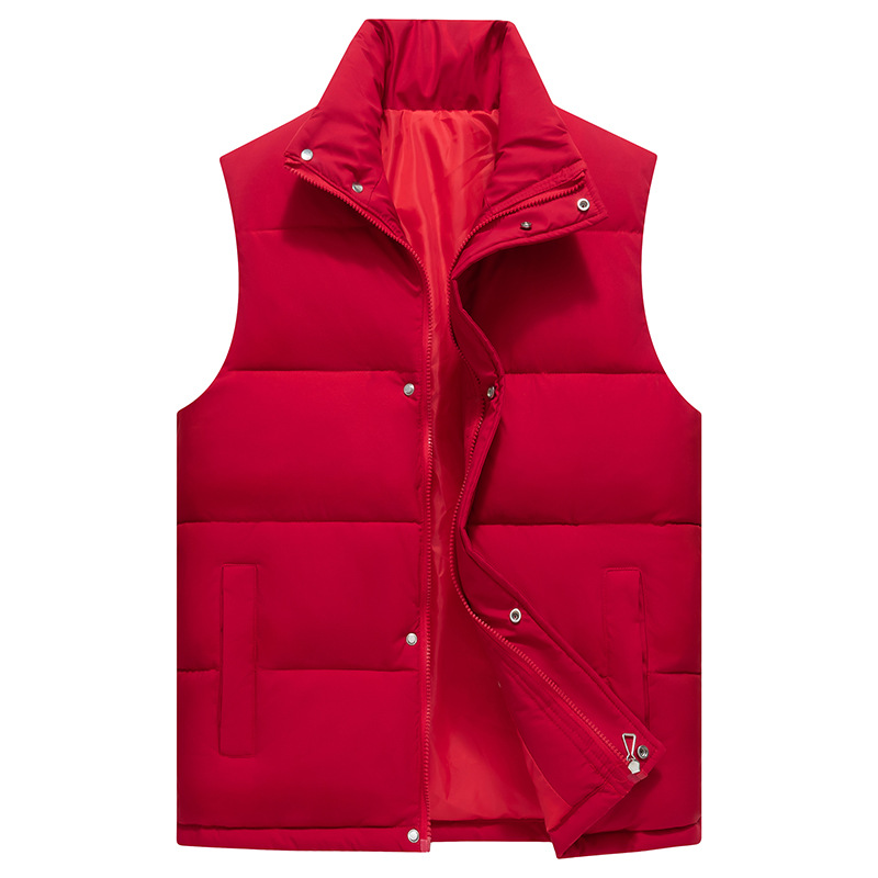 Herren Weste Mit Stehkragen Baumwolle Warm Für Den Winter_voghion.com