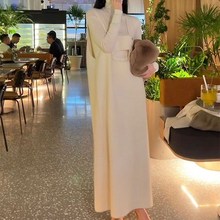 秋冬2024新款女装法式小香风气质白色针织背心针织连衣裙裙两件套