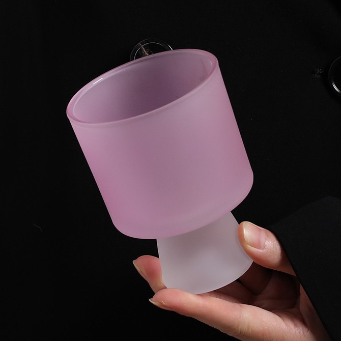 Taza de vidrio con textura mate de nicho Taza de personalidad de estilo ins Taza de bebida de sentido avanzado Taza de helado Taza de postre