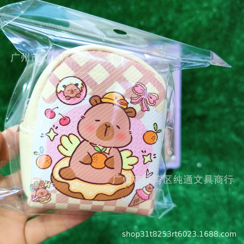 新款卡皮巴拉防水迷你微缩小书包迷你文具仿真过家家礼物女孩玩具|undefined