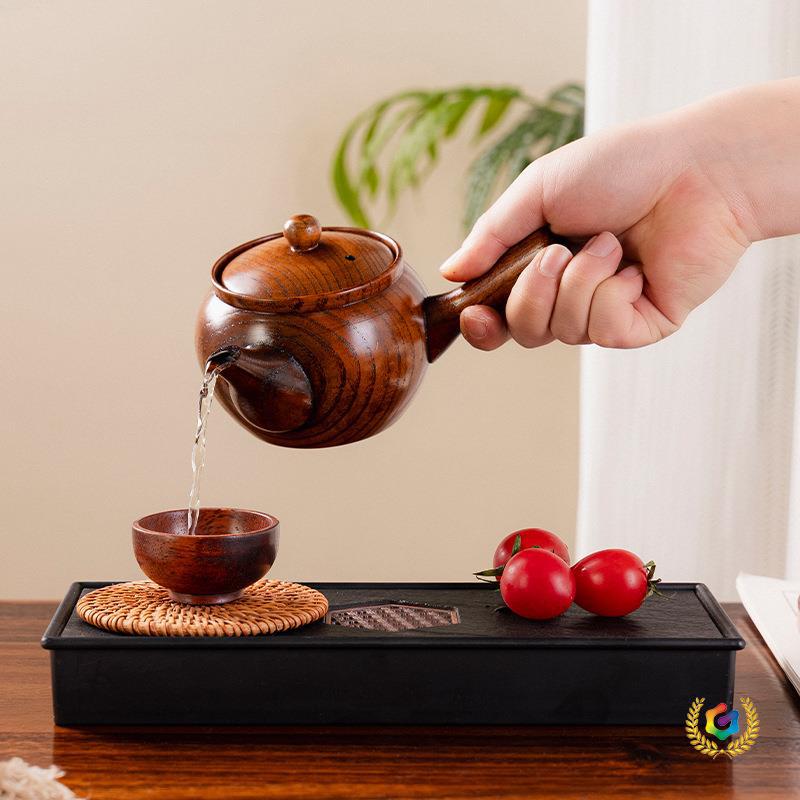 ◔厂家批发 酸枣木杯大肚杯 木质把手马克杯家用水杯啤酒杯简约茶