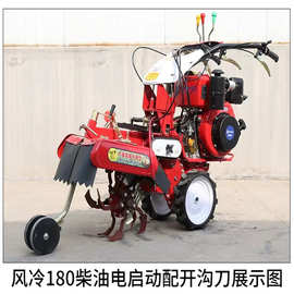 家用小型多功能旋耕机 180柴油风冷电启动旋耕机  旋耕机型号图片