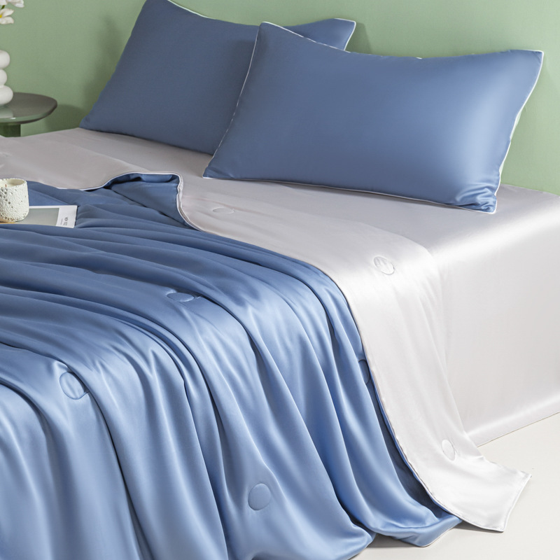 대마줄 여름이불 - 싱하이블루+그린그레이