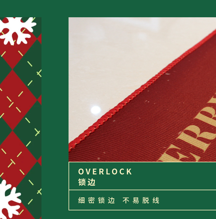Cartoon Christmas Woolen Temu Door Mats for Home Entrance, Stain-Resistant and Easy-Care Floor Mats, Ready for Sale