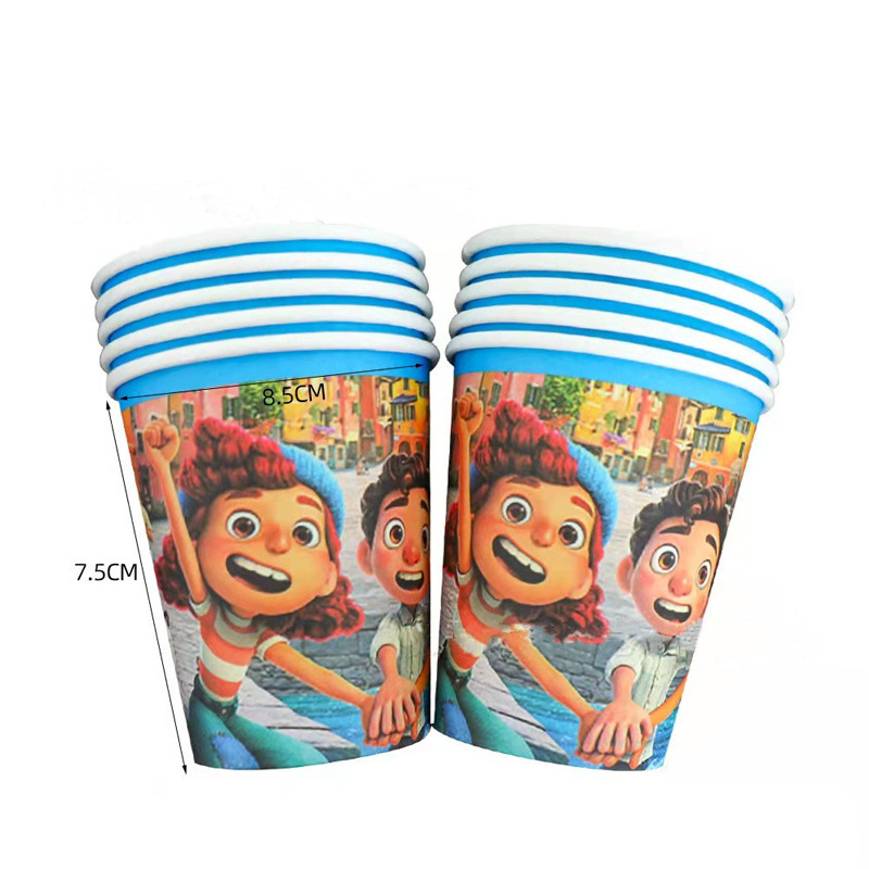 LUCA traje plato de cena verano Día DE LA Amistad taza de papel cumpleaños de los niños Placa de papel banderina decoración del partido suministros