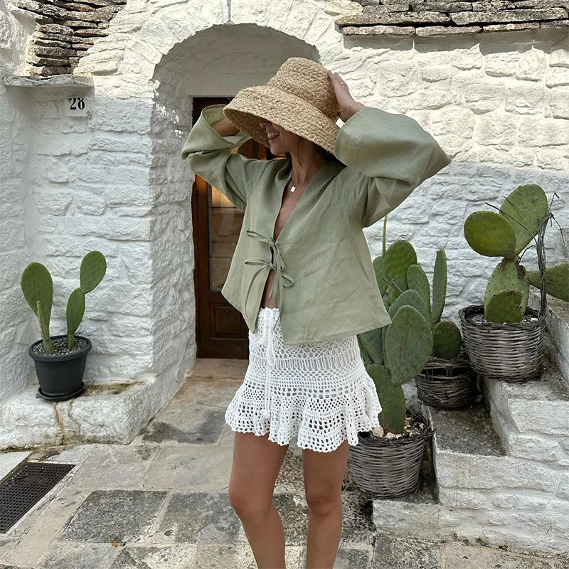Regular Sleeve Sleeve Type Polyester Fabric Type Regular Top Length Wholesale Women's Casual Solid Color Long Sleeve Blouses