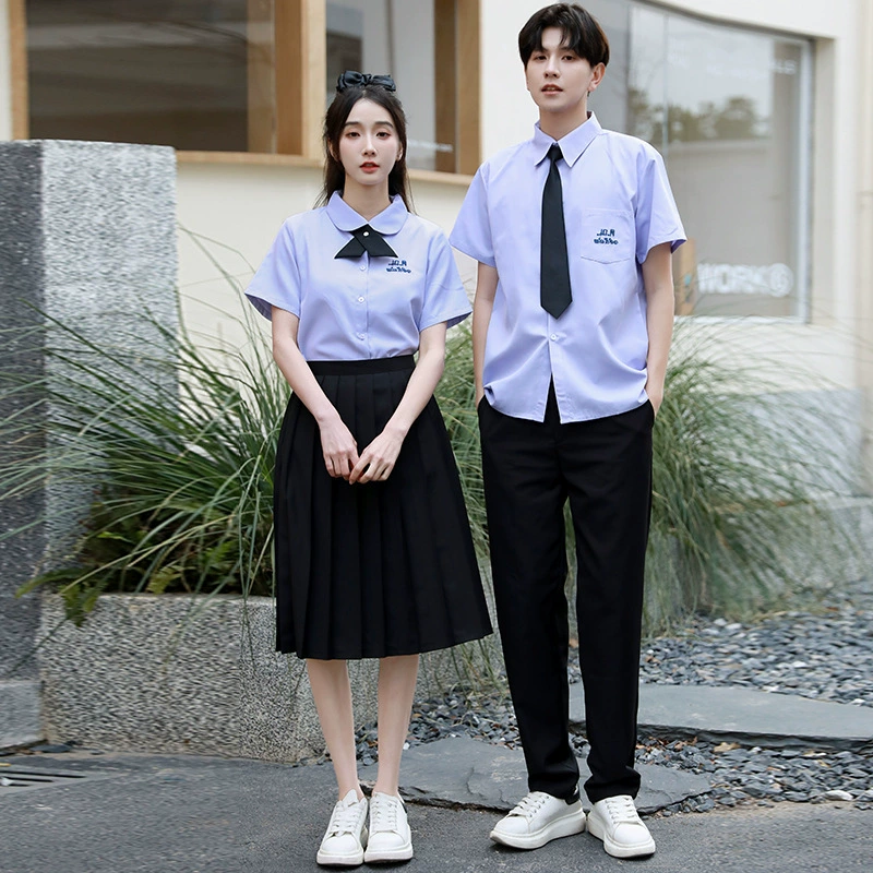 Тайская тайская школьная форма рубашка женская с короткими рукавами мужской колледж стиль jk униформа старшеклассник весенне-осенний выпускной костюм