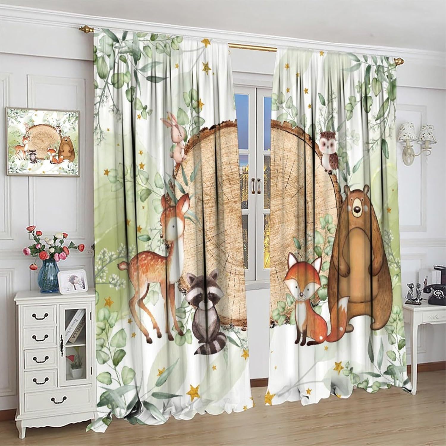 Cortinas impresas transfronterizas jit dibujos animados para niños piel de melocotón cortina de ducha ventana de anime cortina opacas temu Xiyin