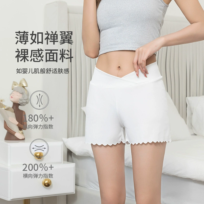 Защитные штаны для беременных, легкие леггинсы с защитой от бега, летние тонкие короткие штаны с низкой талией и тремя точками, летнее платье для беременных