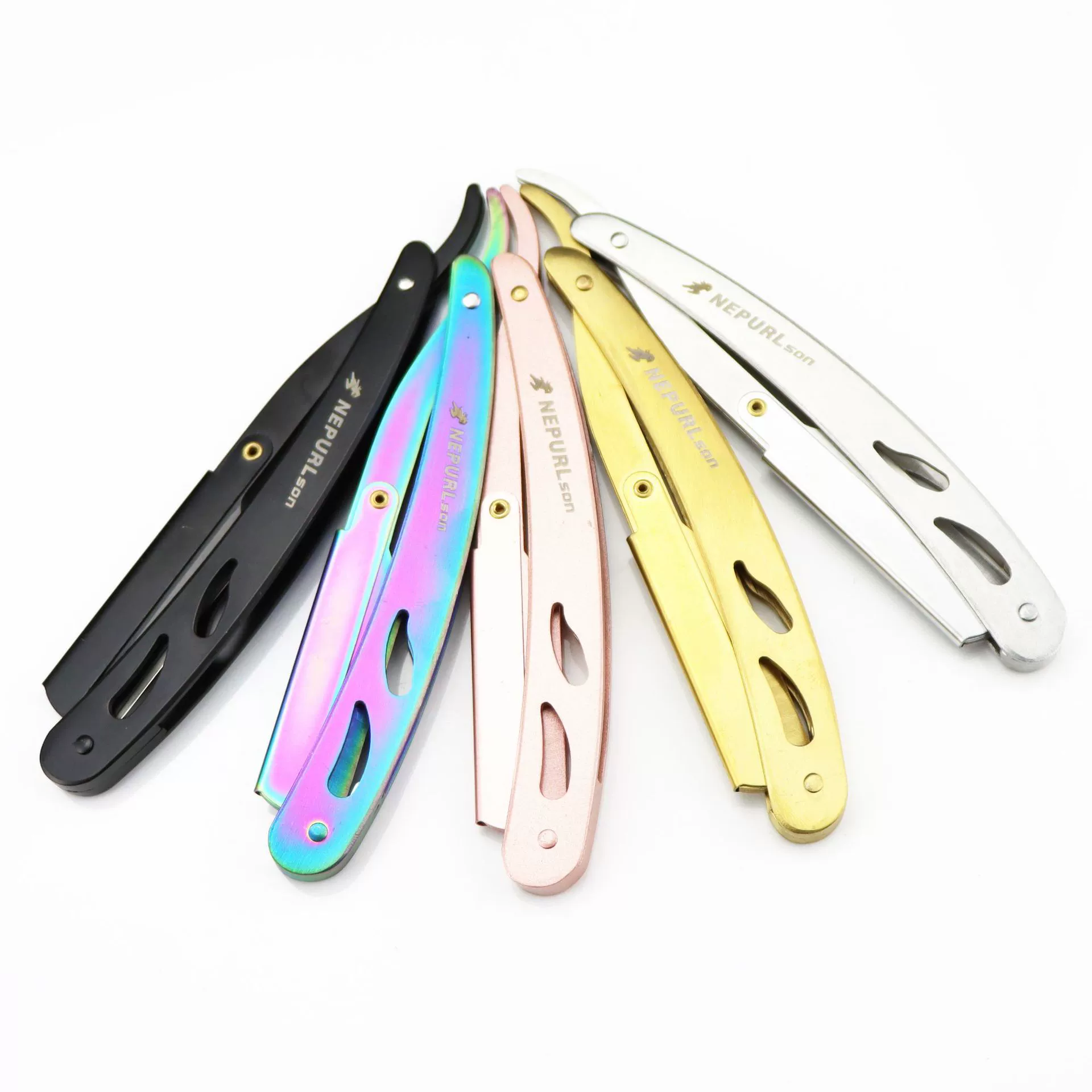 Красочный ручной держатель лезвия для бритья из нержавеющей стали Бритва Старое классическое двустороннее лезвие 74 Держатель лезвия