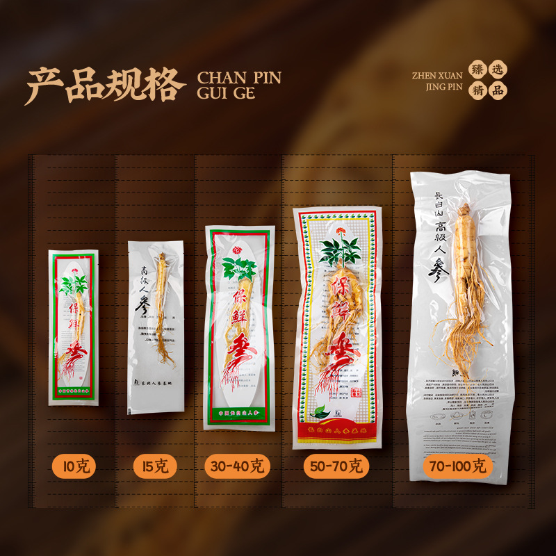 【保鮮人參】長白山人參整根批發 林下參 鮮人參東北特產 泡酒參