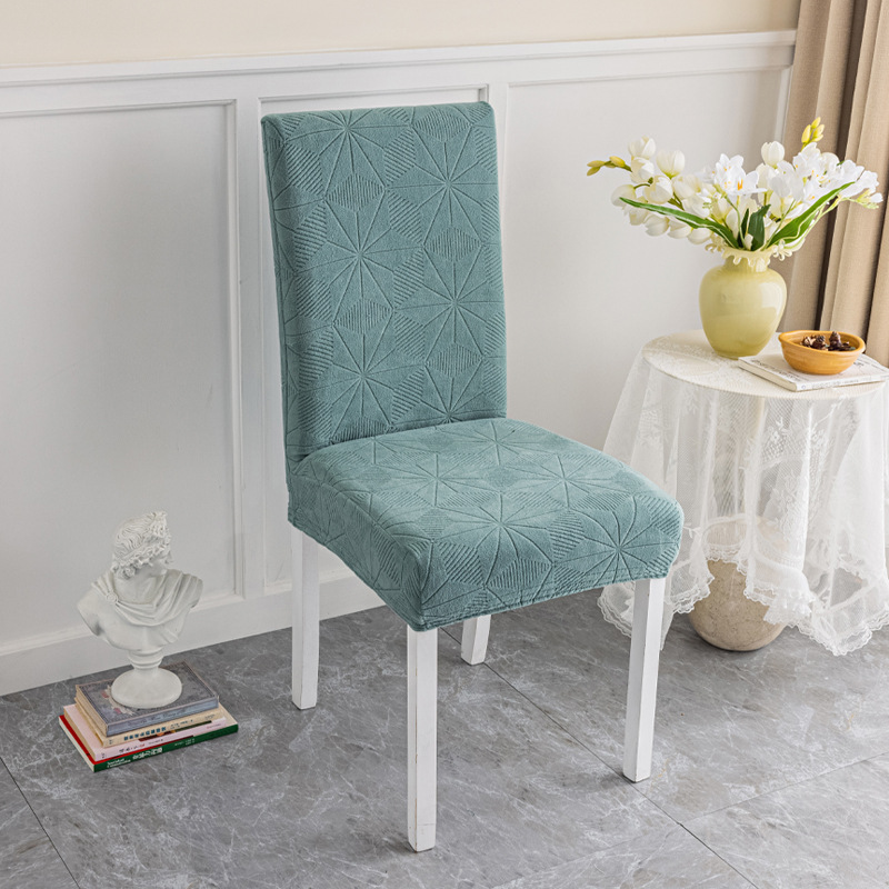 Personalizado transfronterizo simple comedor pequeño silla curva cubierta elástica cubierta taburete cubierta asiento de mesa de comedor estilo moderno minimalista