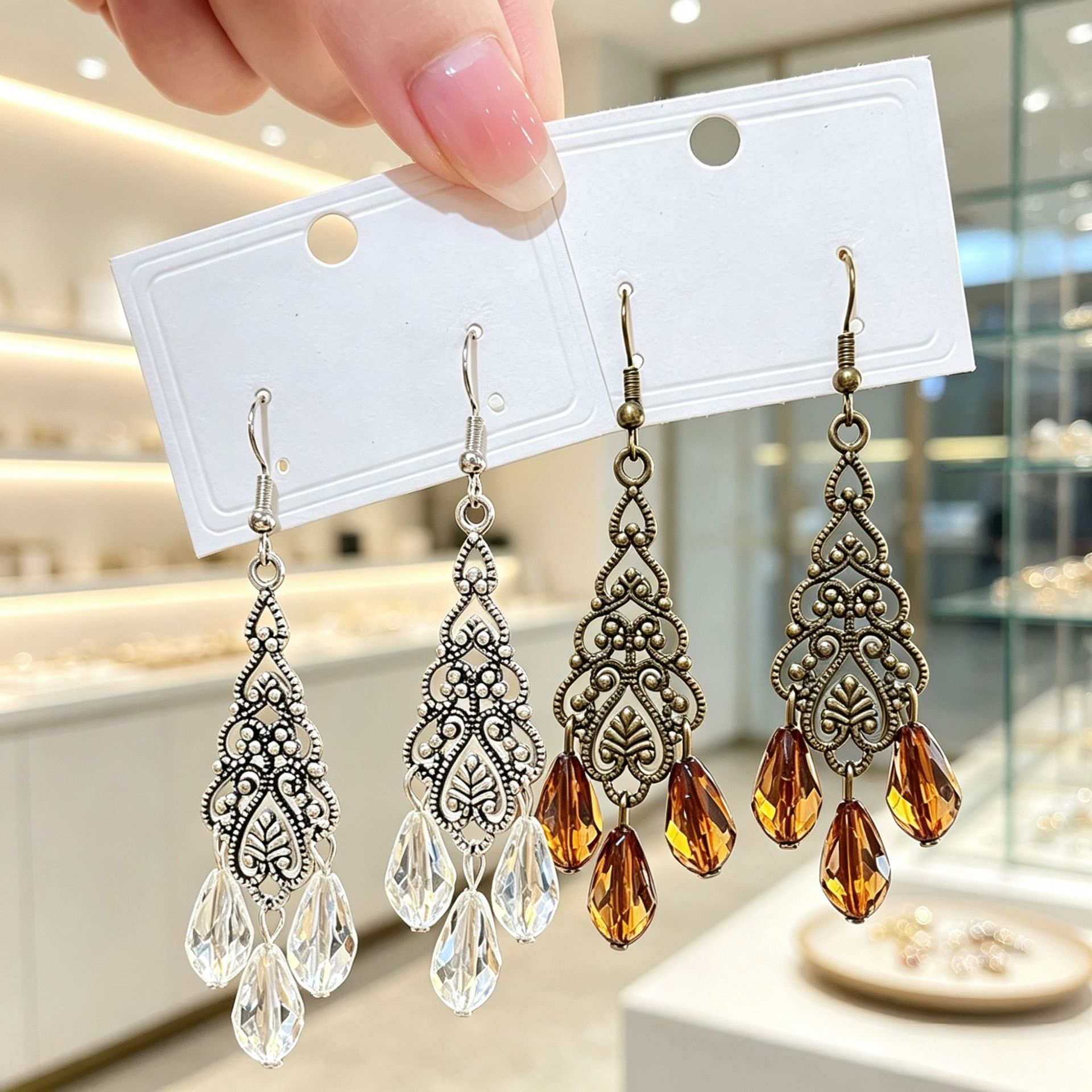 Vintage Long Tassel Earrings for Women 2026 New Vacation Ethnic Style Earrings High-end Summer Suitable Ear Accessories