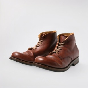 Factory Winter Casual Low-top Round Head Solid Color Daily Front Lace-up Men's Brown Thick Heel Martin Boots Size 38-48