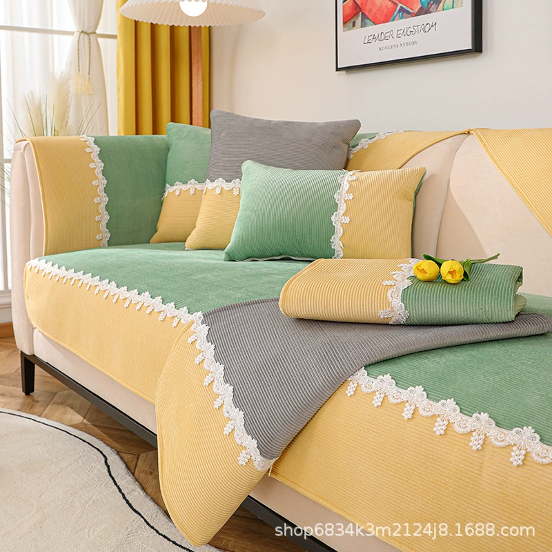 New Four Seasons универсальная синельная подушка для дивана Нескользящая однотонная Современная легкая Роскошная тканевая наволочка для полотенца на диван подушка