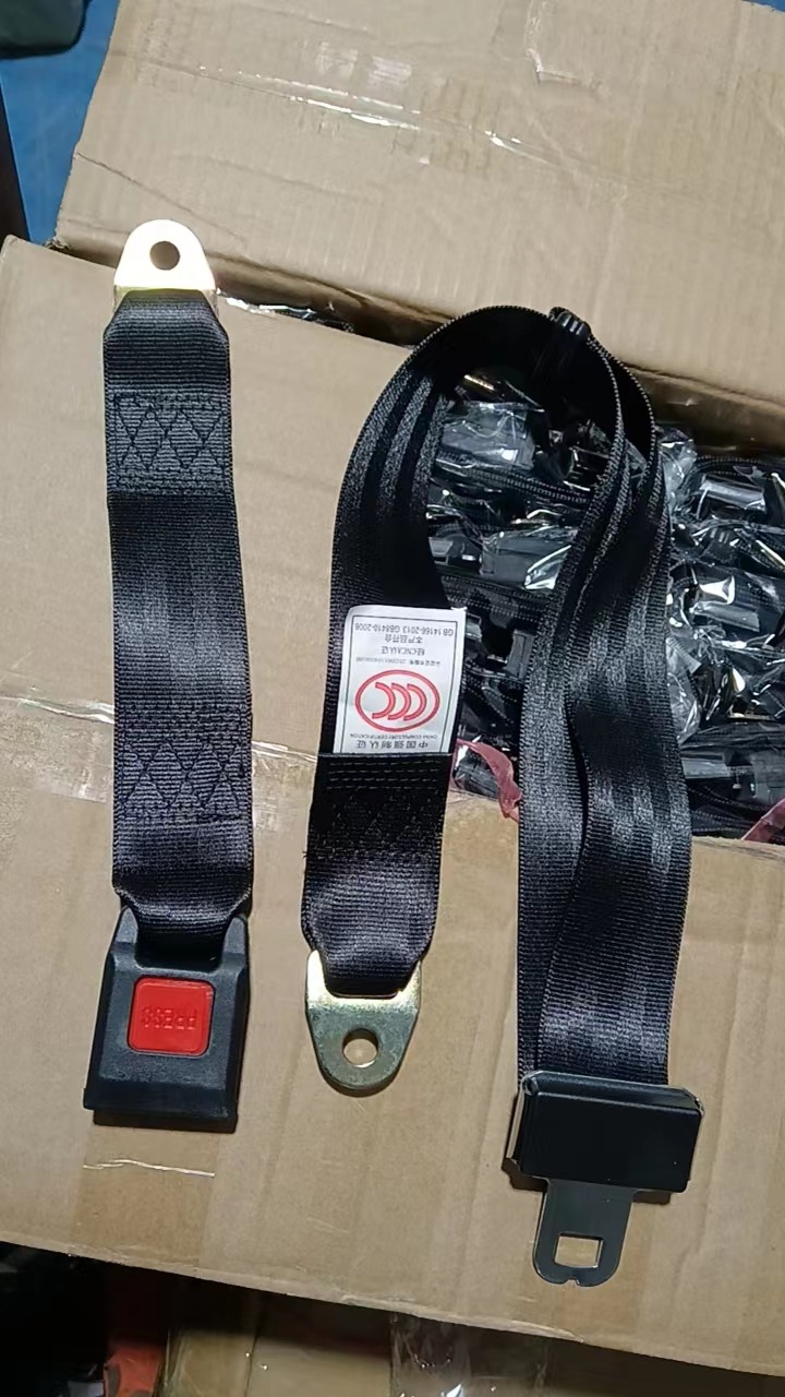 Two-Point Car Seat Belt, Manual Adjustment for Passenger Cars, Minibuses, and School Buses, Simple Two-Point Seat Belt